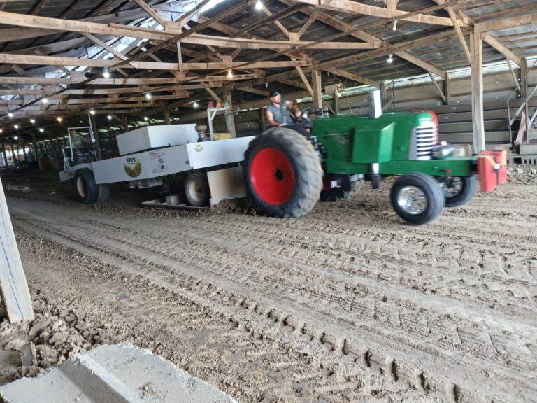 Antique tractor pulling at Kev's Field of Dreams indoor track, Versailles, Indiana