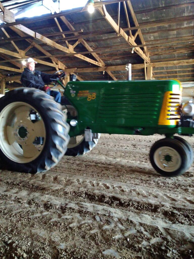 Antique tractor pulling at Kev's Field of Dreams indoor track, Versailles, Indiana