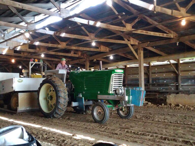 Antique tractor pulling at Kev's Field of Dreams indoor track, Versailles, Indiana
